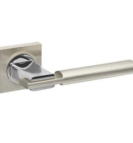 Ручка дверная Fuaro Jazz KM SN/CP-3 матовый никель/хром